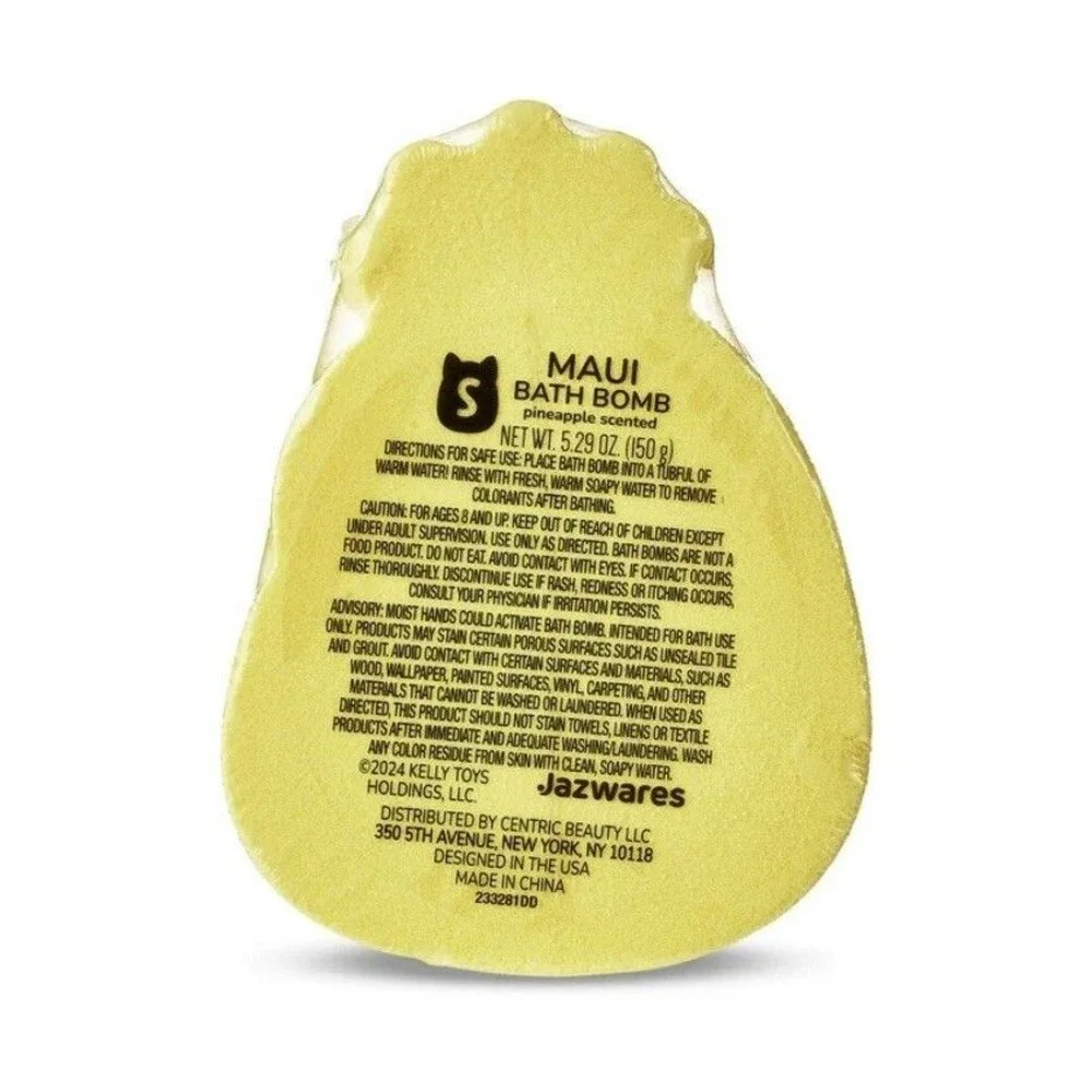 1x Squishmallows Bath Bomb - Pineapple Scented w/Surprise Charm Inside - 5.29 Oz